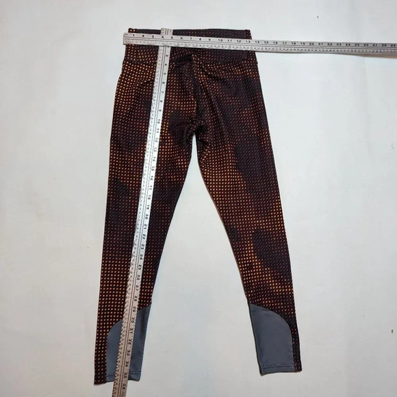 Adidas Tech Fit Medium Compression Climalite Workout Pants Small Woman's Orange - Picture 5 of 9